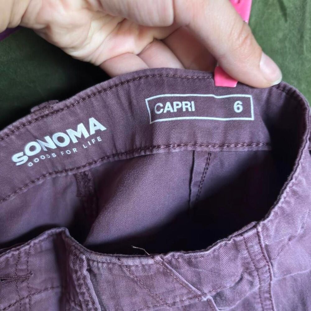 Sonoma Women's Purple and Burgundy Trousers
